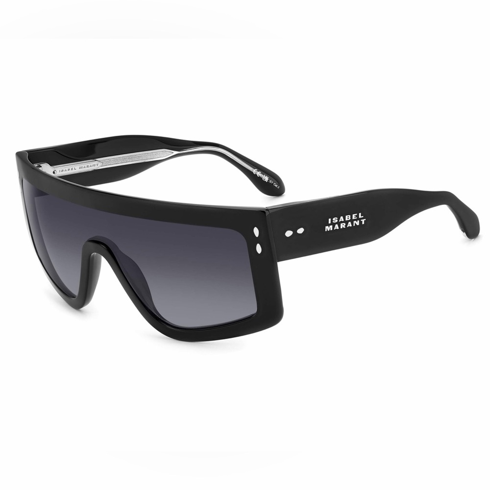 New! Isabel Marant IM0155/S 8079O Black Shield Sunglasses, Authentic - Picture 2 of 6